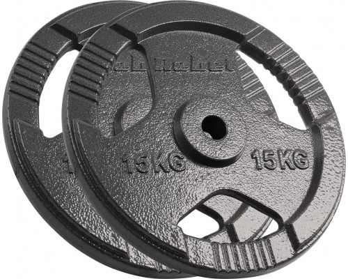 Rebel Zestaw obciążeń żeliwnych 2x15kg, otwór 31mm, talerz z uchwytami, REBEL ACTIVE