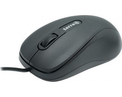 Wortmann AG TERRA Mouse 1500 Corded USB black 3-Tasten, symmetrisch, kabelgebunden, 1,80m