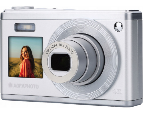 AgfaPhoto Aparat Cyfrowy Agfaphoto 50mp Video 4k 10x Zoom Optyczny Dwa Ekrany / Dc9200  Silver