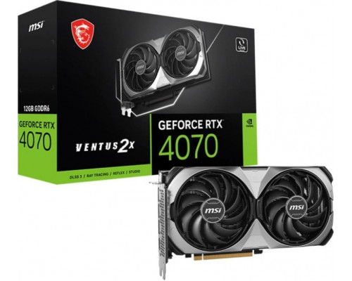 *RTX4070 MSI GeForce RTX 4070 Ventus 2X E1 OC 12GB GDDR6