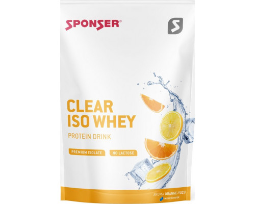 Sponser CLEAR ISOLATE WHEY Apelsīns-Yuzu 450g maisiņš (NEW 2025)