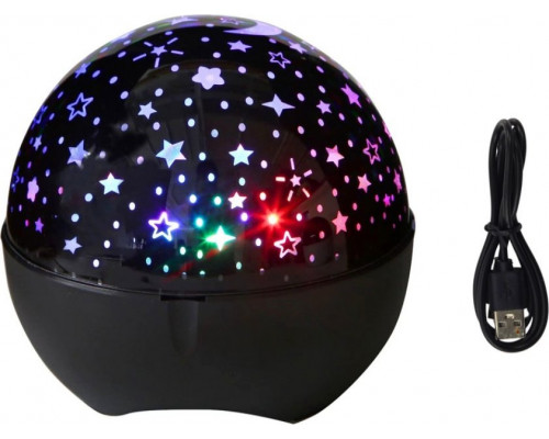 LeanToys Gwiazd Lampka Nocna Głośnik 2w1 Black