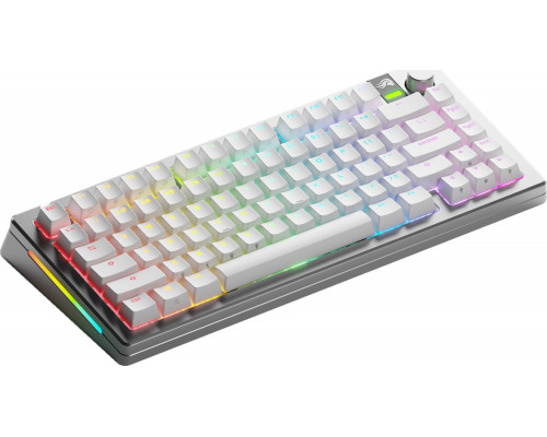Glorious Glorious GMMK 3 Pro Wireless 75 % Custom Gaming-Tastatur - Pre-Built, ANSI (US), Fox Switches, silber