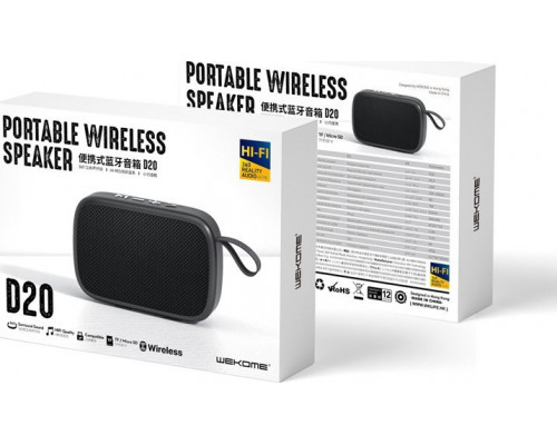 Wekome WEKOME D20 - Portable wireless głośnik Bluetooth V5.0 (White)