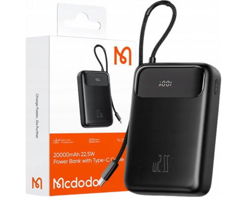 Mcdodo Power bank Mcdodo MC-3720 20000mAh, USB-C, USB-A, cable USB-C