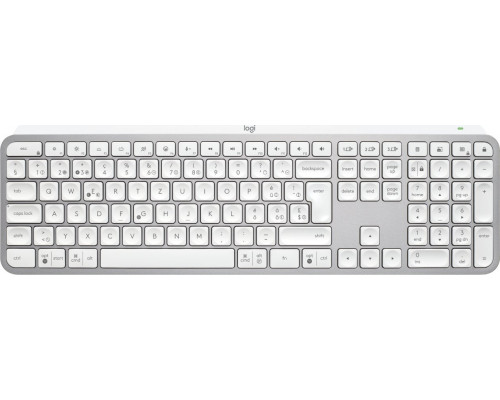 Logitech Logitech MX Keys S klawiatura Uniwersalne RF Wireless + Bluetooth QWERTZ Swiss Aluminium, Biały