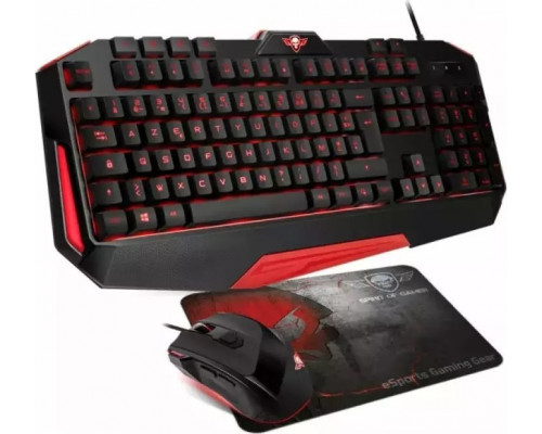 Spirit of gamer "Gaming Pack 3 in 1 Keyboard + Mouse + Pad Black"