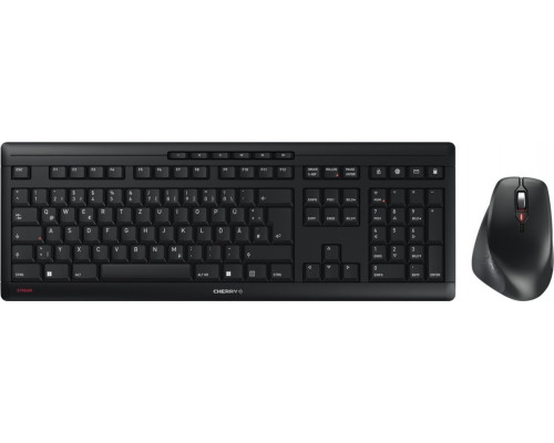 Cherry CHERRY Desktop STREAM COMFORT Wireless [DE] black Mouse+Keyboard, Fullsize, Silent