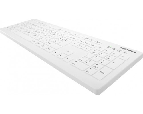 Cherry CHERRY AK-C8112 klawiatura Medyczna RF Wireless AZERTY Francuski Biały