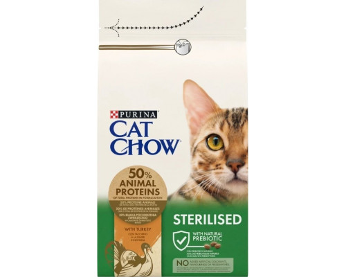 Purina Purina Cat Chow Sterilized  Food Dla Cata Turkey 1,5kg