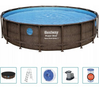 Bestway Swimming pool Power Steel with accessories, 549x122 cm Lumarko!