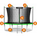 Garden Trampoline Neo-Sport NeoSport Garden Trampoline 8ft/252cm With inner mesh i drabinką