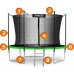 Garden Trampoline Neo-Sport NeoSport Garden Trampoline 8ft/252cm With inner mesh i drabinką