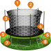 Garden Trampoline Neo-Sport NeoSport Garden Trampoline 8ft/252cm With inner mesh i drabinką