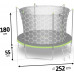 Garden Trampoline Neo-Sport NeoSport Garden Trampoline 8ft/252cm With inner mesh i drabinką