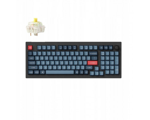 Keychron V5 Max QMK/VIA Wireless Custom Mechanical Keyboard Fully Assembled Knob / Carbon Black / Gateron Jupiter Banana