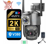 Zewnętrzna Podwójna kamera IP WiFI z FUNKCJĄ ŚLEDZENIA SMART kamera FullHD