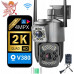 Zewnętrzna Podwójna kamera IP WiFI z FUNKCJĄ ŚLEDZENIA SMART kamera FullHD