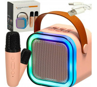 Zestaw do karaoke 2 mikrofony + głośnik portable BLUETOOTH USB LED rose Kik sp. z o.o. sp. k.