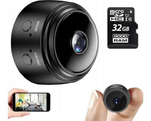 1TECH KAMERA mini szpiegowska bezprzewodowa USB K01 (czarna) + KARTA 32GB