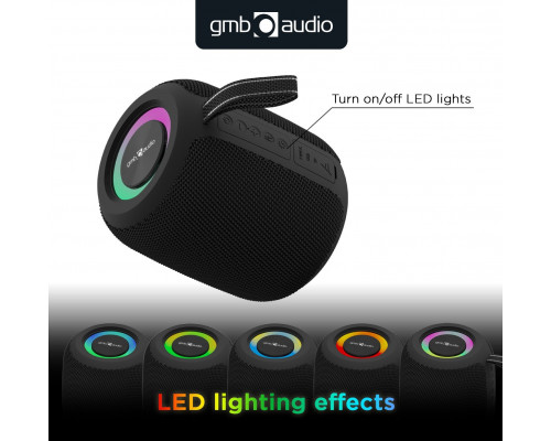 column|GEMBIRD|Juodas|Portable/Wireless|Bluetooth|SPK-BT-LED-05-BK