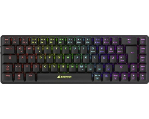 Sharkoon PureWriter W65 Black, RGB, 2.4 GHz wireless connection, Kailh Brown