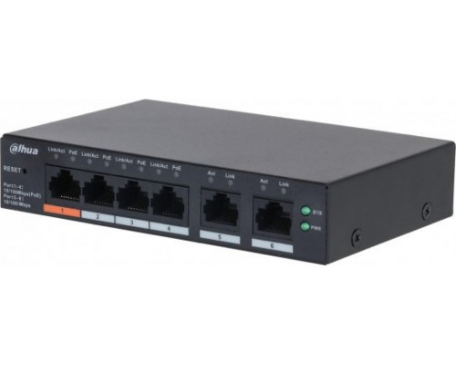 Switch  Dahua CS4006-4ET2ET-60 6x10/100Mbps PoE 60W
