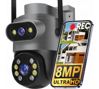 ZEWNĘTRZNA PODWÓJNA KAMERA OBROTOWA Ultra HD 8MPX WIFI IP SMART DETEKCJA 4K [ZC-06]