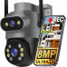 ZEWNĘTRZNA PODWÓJNA KAMERA OBROTOWA Ultra HD 8MPX WIFI IP SMART DETEKCJA 4K [ZC-06]