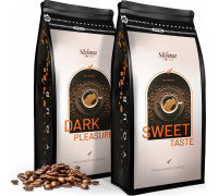 SkimaCoffee Zestaw 1kgX2 SWEET TASTE/DARK PLEASURE Świeżo Palona do ekspresu