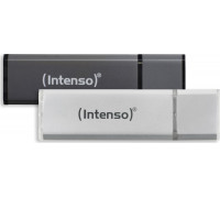 Intenso AluLine USB Drive 32GB Doppelpack 2x32GB - 32 GB pamięć USB USB Typu-A 2.0 Antracyt, Silver
