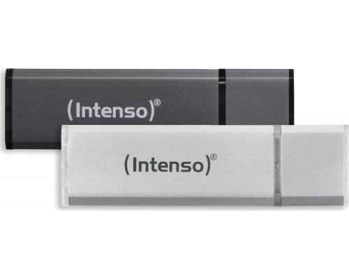 Intenso AluLine USB Drive 32GB Doppelpack 2x32GB - 32 GB pamięć USB USB Typu-A 2.0 Antracyt, Silver