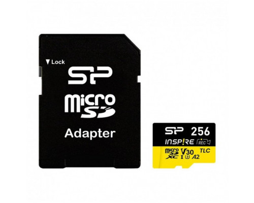 silicon power SD  pamięci microSDXC Inspire 256GB UHS-I U3 A2 V30 4K TLC