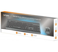 MANHATTAN Funk-Tastatur-Maus-Set MWK7350 schwarz