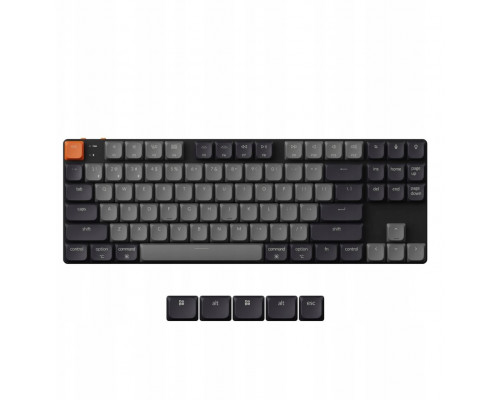 Keychron - K1 QMK Wireless Mechanical Keyboard (Version 6) White Backlight / Keychron Low Profile 2.0 Mechanical / Red