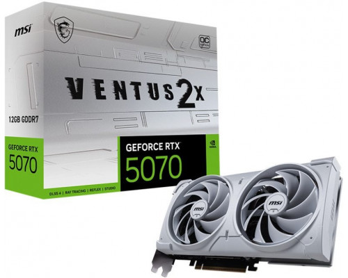 MSI GeForce RTX5070 VENTUS 2X OC White NVIDIA GeForce RTX 5070 12 GB GDDR7