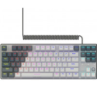 LORGAR Gamingowa Azar 514, przewodowa mechaniczna, RGB, Biała