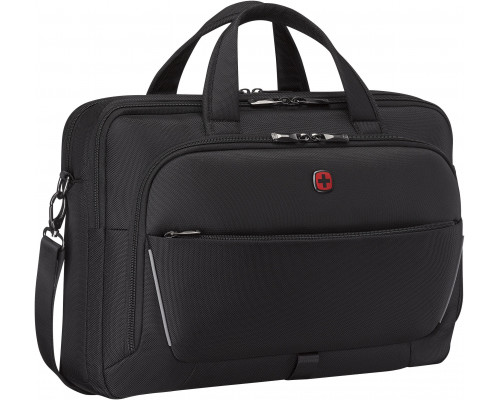 WENGER Meteor Brief 40,64cm 16Zoll - 43,18cm 17Zoll Laptop Briefcase with Tablet Pocket Black