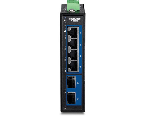 TRENDnet 6-Port Industrial 2.5G DIN-Rail Switch with 10G SFP
