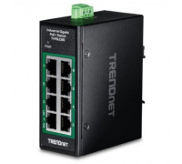 Switch TRENDnet 8-Port Industrial Gigabit PoE+ DIN-Rail Mini Switch