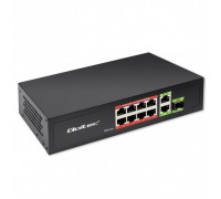 Switch  Qoltec   FAST Ethernet 8x RJ45 PoE 2x RJ45 Uplink 1x SFP | 120W | 1000 Mb/s