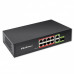 Switch  Qoltec   FAST Ethernet 8x RJ45 PoE 2x RJ45 Uplink 1x SFP | 120W | 1000 Mb/s