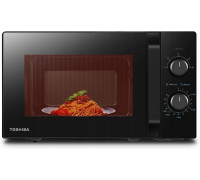 Microwave oven  volume 20L  mechanical control  800W  5 power levels  LED lighting  defrosting  cooking end signal  black