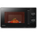 Microwave oven  volume 20L  mechanical control  800W  5 power levels  LED lighting  defrosting  cooking end signal  black