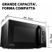Microwave oven  volume 20L  mechanical control  800W  5 power levels  LED lighting  defrosting  cooking end signal  black