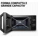 Microwave oven  volume 20L  mechanical control  800W  5 power levels  LED lighting  defrosting  cooking end signal  black