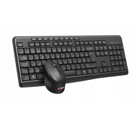 C-Tech C-TECH klawiatura z myszą WLKMC-04 Bezprzewodowy zestaw 2.4GHz CZ czarny