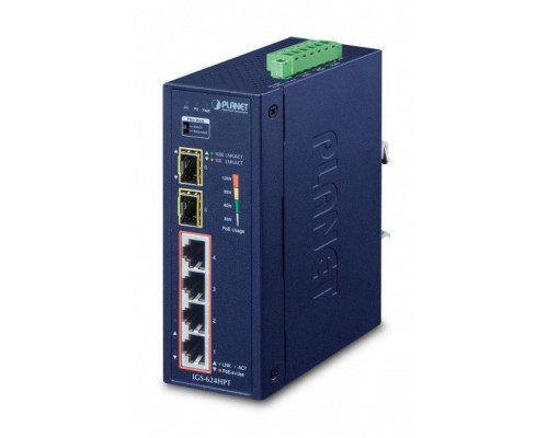 PLANET IGS-624HPT Switch  4xGE PoE 2xSFP