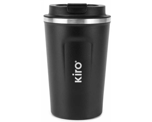 Termopuodelis su vakuumine izoliacija KIRO KI381B, juodos spalvos, 380 ml