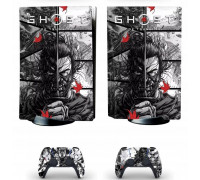 Naklejki Skórki na PlayStation 5 orawith  Pady Motyw Ghost of Tsushima